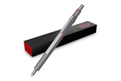 Schrijf- en tekengerei - Rotring 600 Gel Pen | 0.55 mm | Black Ink | Silver Metal Body Pen | Non-Slip Knurled Grip & Hexagonal Barrel | Refillable - 2196011