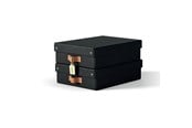Archivering & Opslag - Leitz Puro Opbergdoos met deksel, medium laag, 8L, 100% gerecycled karton, set van 2, Zwart - 61480095